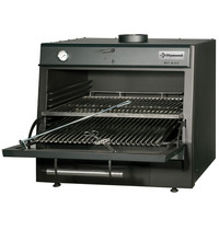 Diamond Houtkooloven-BBQ zwart | 75 kg /h | GN 1/1 - GN 2/4 | 800x675x690(h)mm Diamond Houtkooloven-BBQ zwart | 75 kg /h | GN 1/1 - GN 2/4 | 800x675x690(h)mm