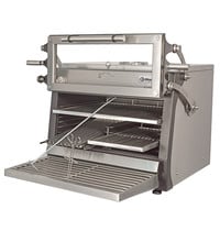 Diamond Houtskooloven-BBQ | Met Hefbare Deur | RVS | 75kg/u | GN 1/1 - GN 2/4 | 900x722x690/840(h)mm