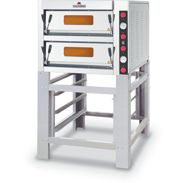 Pizzaoven | Elektrisch | INOX | 6+6 33Øcm | 13kW | 910x1170x700(h)mm