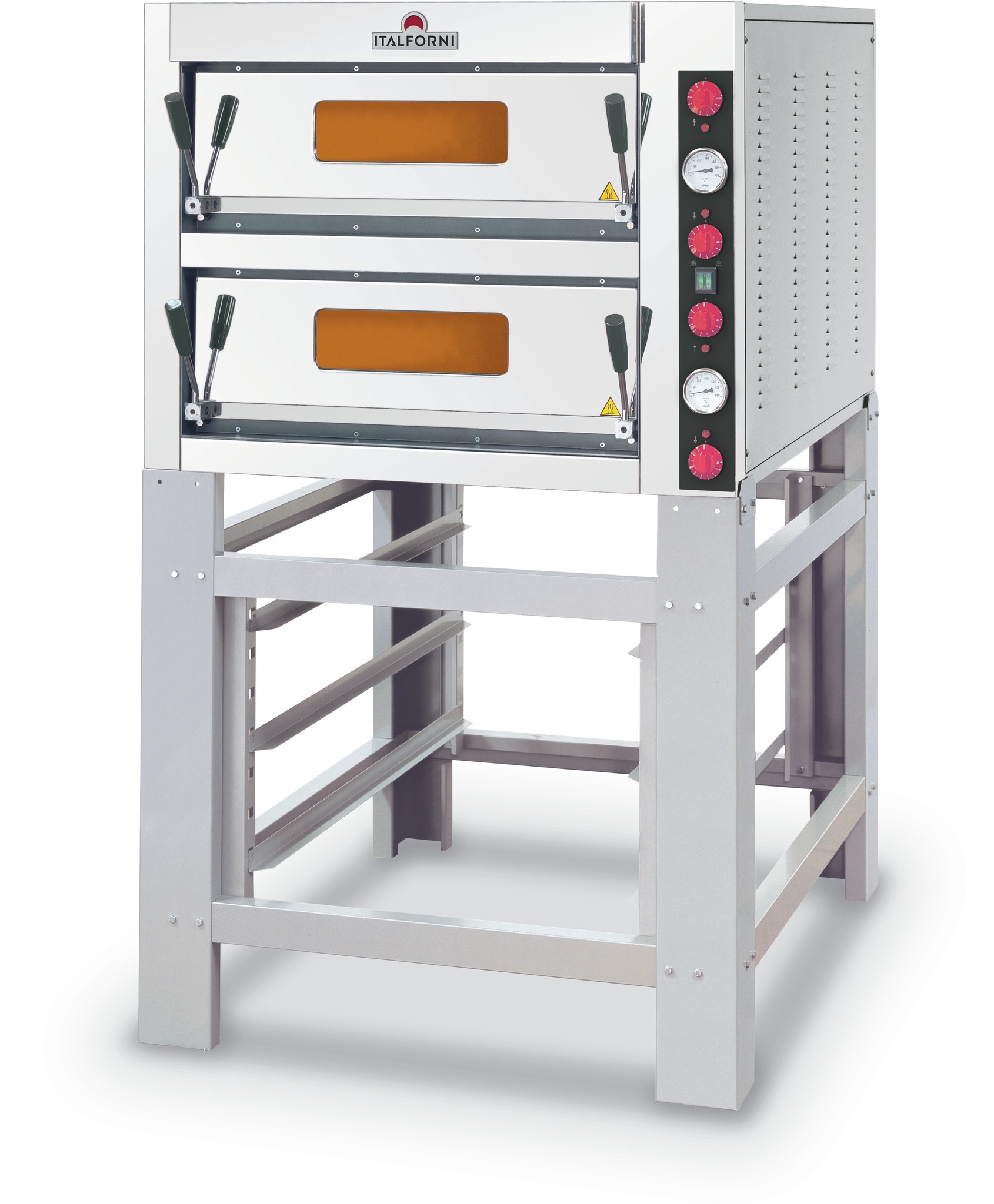 Pizzaoven | Elektrisch | INOX | 9+9 Ø33cm | 19kW | 1240x1171x700(h)mm