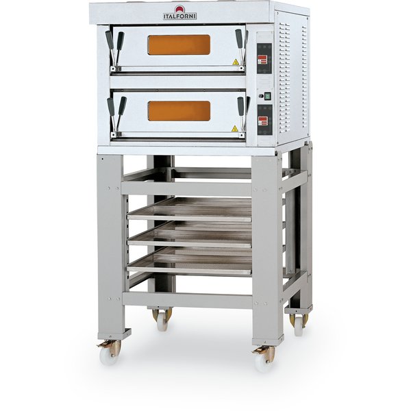 Pizzaoven | Elektrisch | INOX | 9+9  Ø35 cm | 21kW | 1290x1390x700(h)mm
