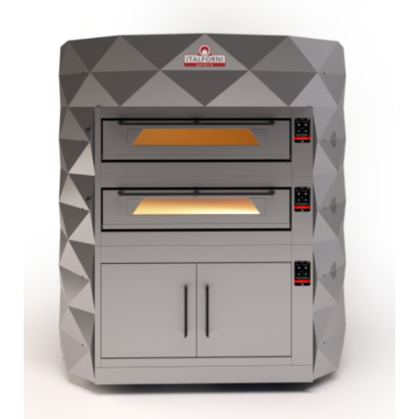 Modulaire Elektrische Pizza, Brood en Gebak Oven | 2 Kamers | 23.3kW | 1900x1900x2100(h)mm