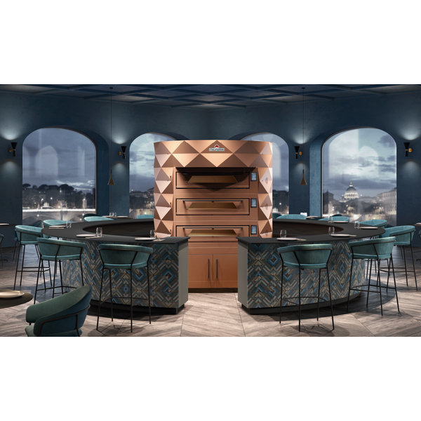 Modulaire Elektrische Pizza, Brood en Gebak Oven 3 kamers | 34.3kW | 1900x1900x2300(h)mm