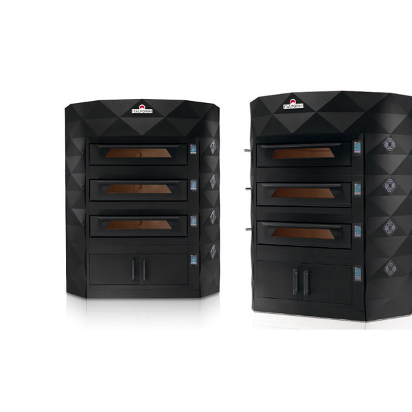 Modulaire Elektrische Pizza, Brood en Gebak Oven 3 kamers | 34.3kW | 1900x1900x2300(h)mm