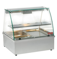 Diamond Warmhoudvitrine | Bain Marie | Panoramisch | 2x GN 1/1 | 3.5kW | 695x602x680(h)mm 