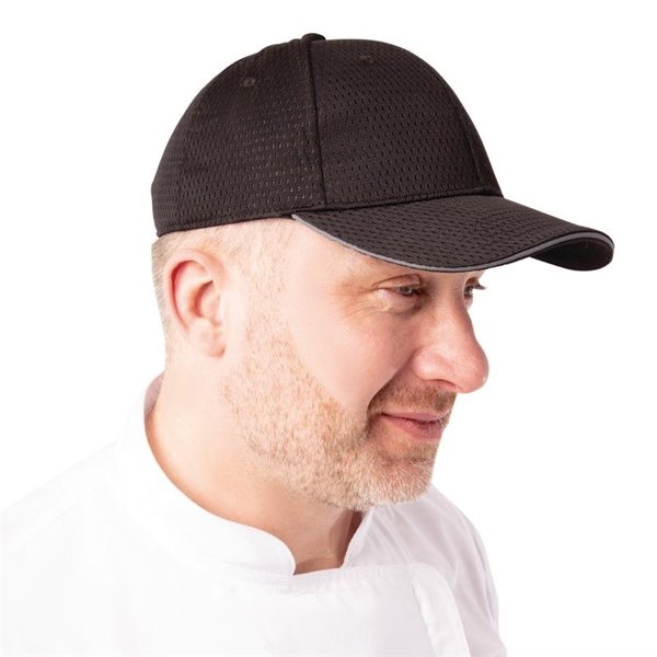 Chef Works Cool Vent baseball cap zwart en grijs | Polyester/katoen