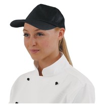 Whites Chefs Clothing Whites baseball cap zwart | Polyester/katoen Whites Chefs Clothing Whites baseball cap zwart | Polyester/katoen