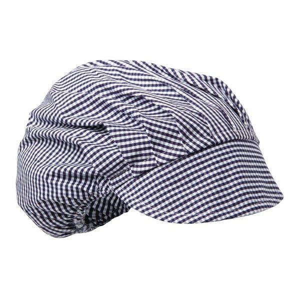 Whites muts met klep blauw-wit geruit | Polyester/katoen