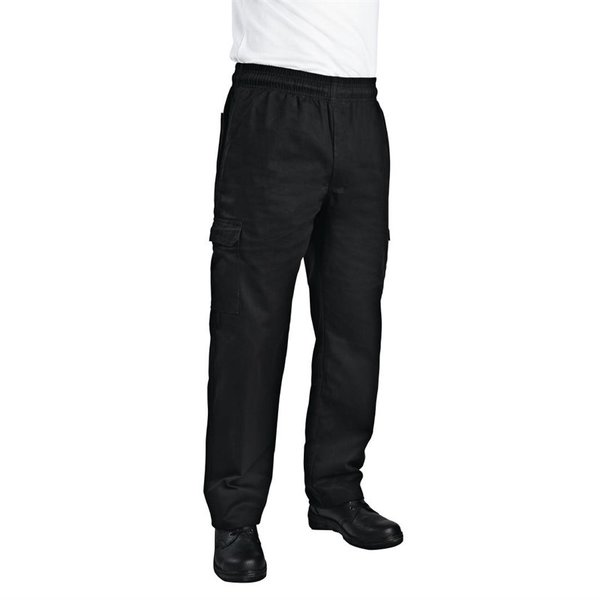 Chef Works unisex slim fit cargo broek zwart |100% katoen