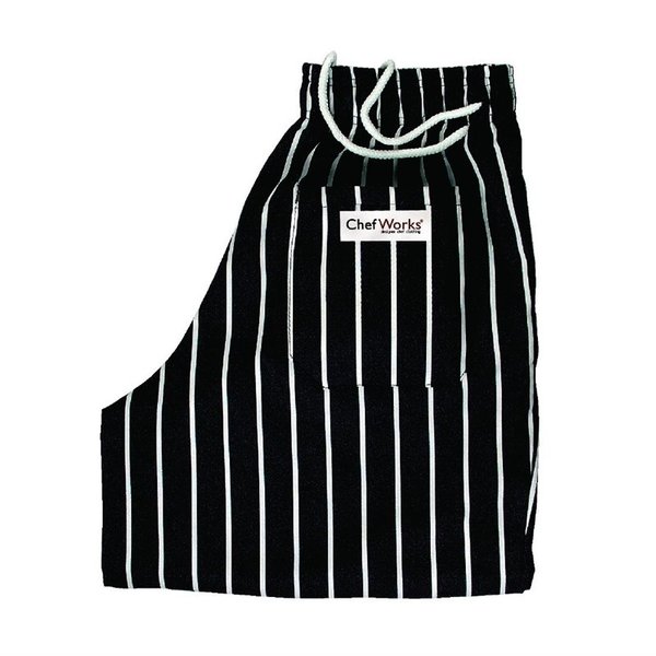Chef Works Designer Baggy uniseks koksbroek zwart-wit gestreept | Polyester/katoen