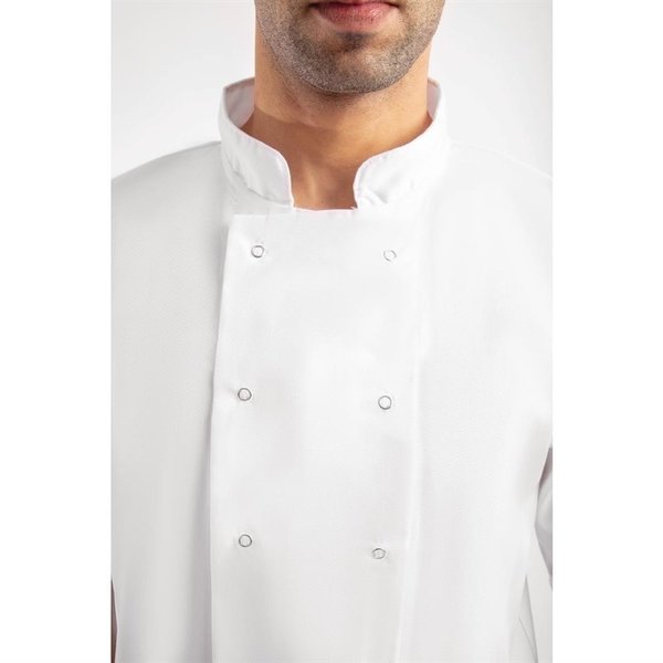 Whites Boston unisex koksbuis korte mouw wit | 65% Polyester - 35% Katoen