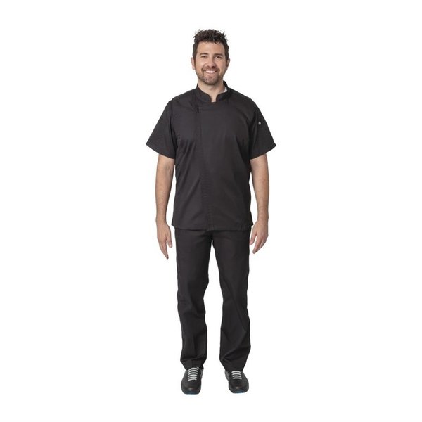 Chef Works Springfield unisex koksbuis met rits zwart | Polyester/katoen