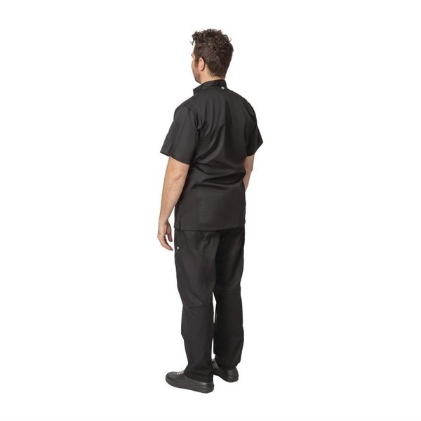 Chef Works Springfield unisex koksbuis met rits zwart | Polyester/katoen