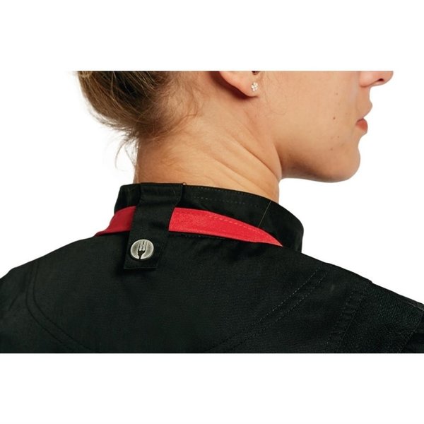 Chef Works Springfield unisex koksbuis met rits zwart | Polyester/katoen