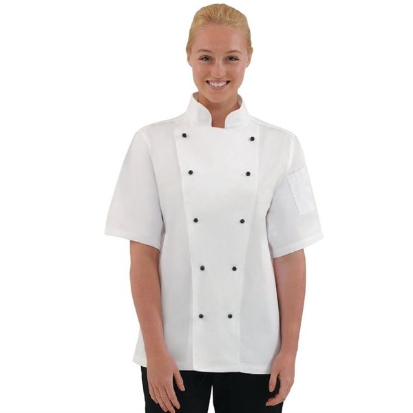 Whites Chicago unisex koksbuis korte mouw wit | 80% Polyester - 20% Katoen