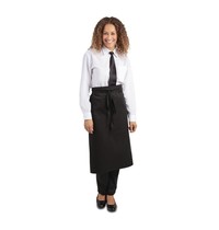 Whites Chefs Clothing Whites standaard sloof zwart | Polyester/katoen | 762(l)x915(b)mm