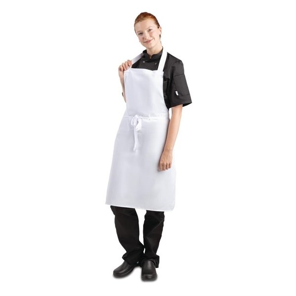 Whites halterschort wit | Polyester/katoen | 965(l)x711(b)mm