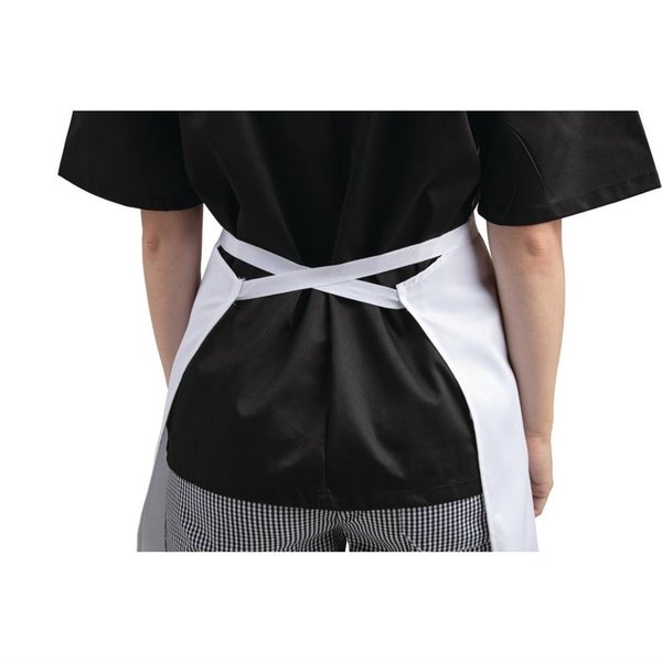 Whites halterschort wit | Polyester/katoen | 965(l)x711(b)mm
