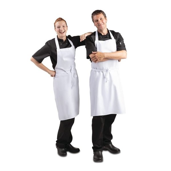Whites halterschort wit | Polyester/katoen | 965(l)x711(b)mm