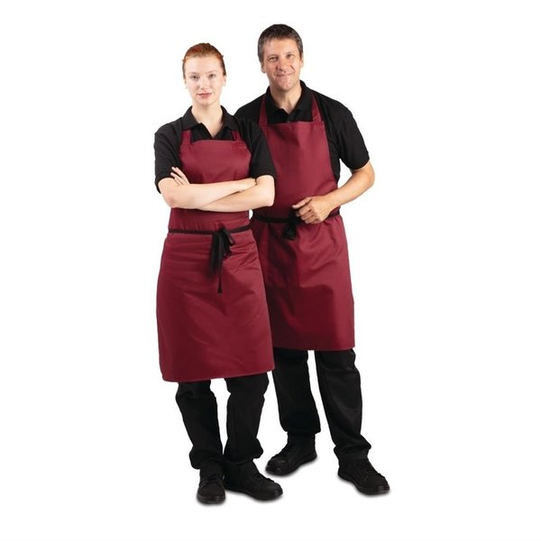 Whites halterschort bordeaux | Polyester/katoen  | 965(l)x711(b)mm