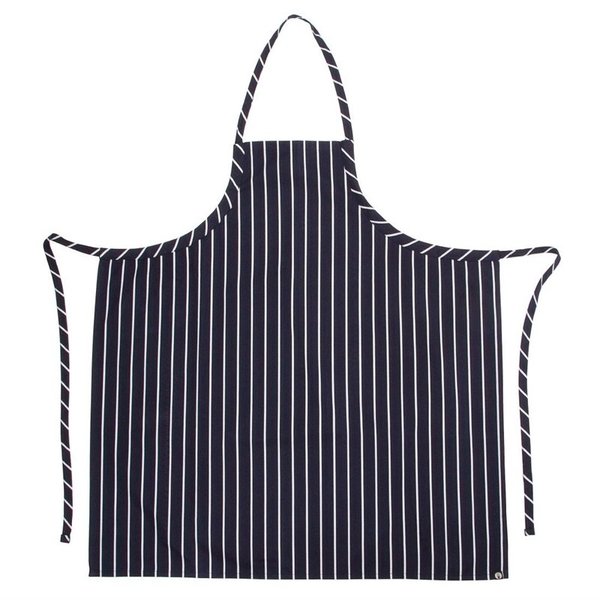Chef Works Premium geweven schort blauw-wit gestreept | 65% Polyester - 35% Katoen | 990(l)x940(b)mm