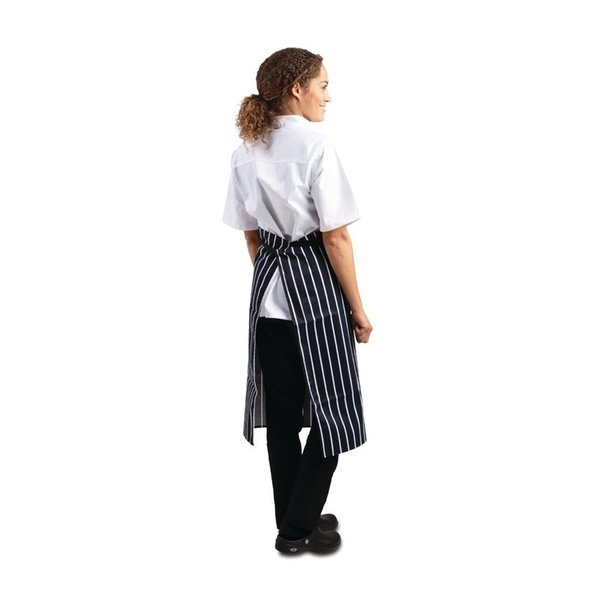 Whites sloof blauw-wit gestreept | Polyester/Katoen | 920(l)x760(b)mm