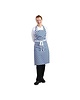 Whites Chefs Clothing Whites halterschort blauw-wit geblokt | Polyester/Katoen | 780(l)x710(b)mm 