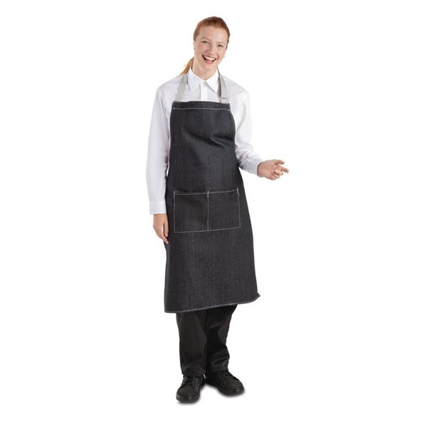 Whites Southside halterschort zwart denim | Polyester/Katoen | 1000(l)x700(b)mm