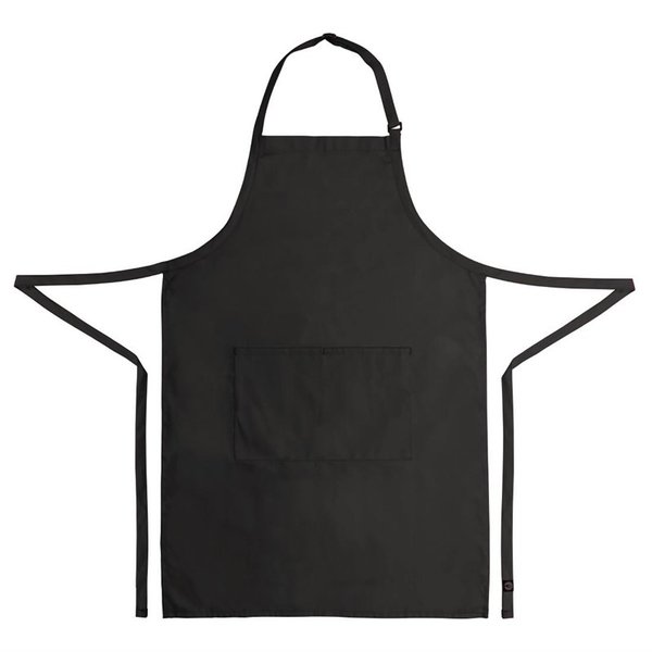 Chef Works halterschort zwart | Polyester/Katoen | 860(l)x610(b)mm