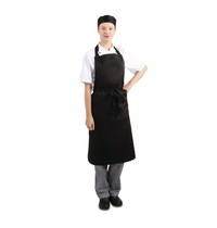 Whites Chefs Clothing Whites halterschort zwart | Polyester/Katoen | 965(l)x711(b)mm