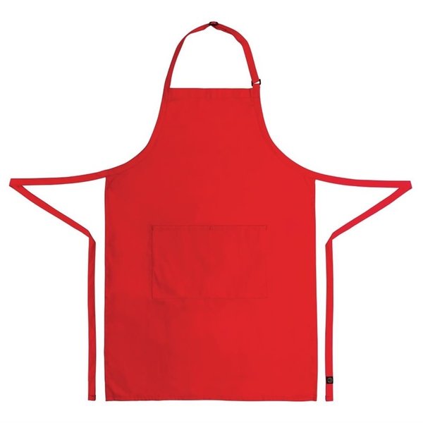 Chef Works halterschort rood | Polyester/Katoen | 860(l)x610(b)mm