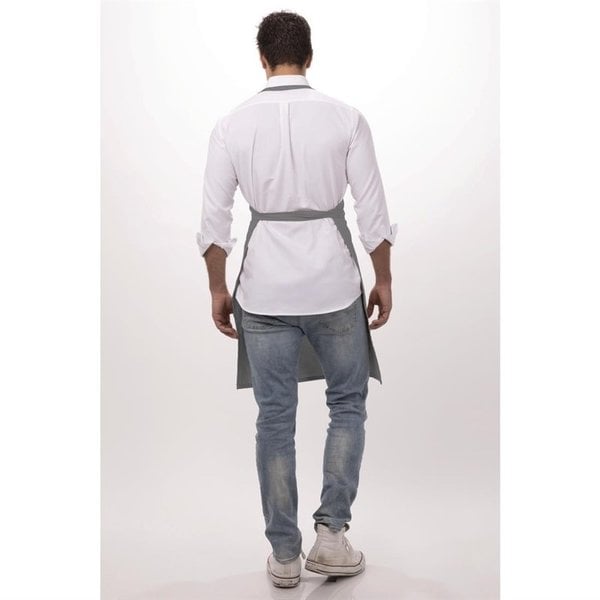 Chef Works halterschort grijs | Polyester/Katoen | 860(l0x610(b)mm