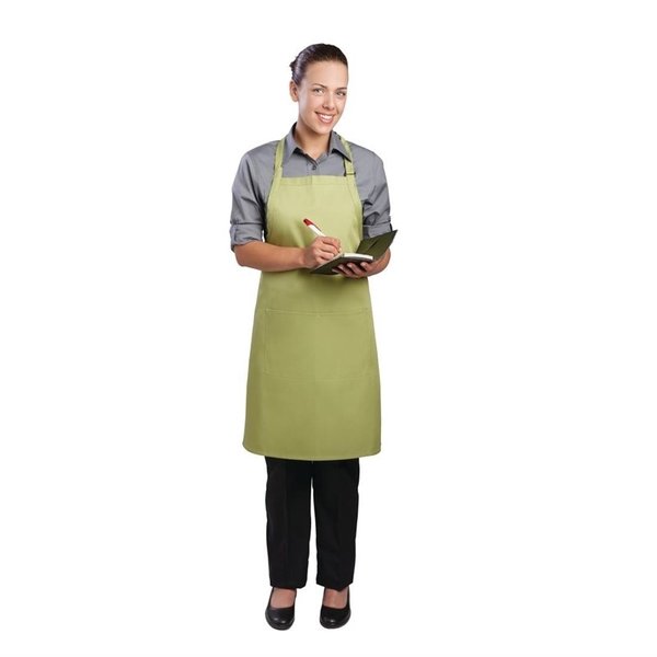 Chef Works halterschort limoen | Polyester/Katoen | 860(l)x610(b)mm