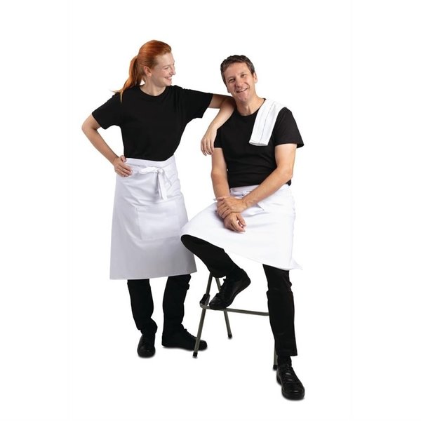 Whites standaard bistrosloof wit | Polyester/Katoen | 1000(b)x700(l)mm