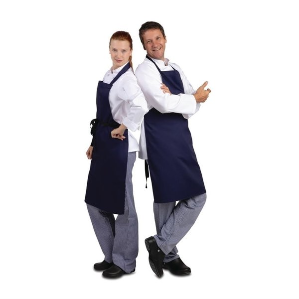 Whites halterschort donkerblauw | Polyester/Katoen | 965(l)x711(b)mm