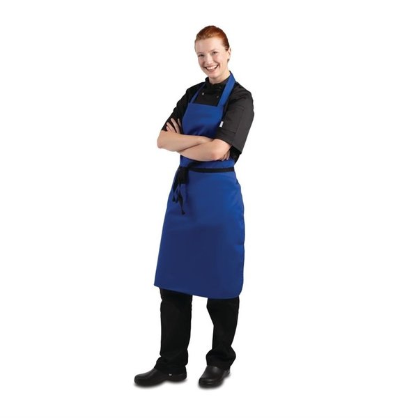 Whites halterschort kobaltblauw | Polyester/Katoen | 970(l)x710(b)mm