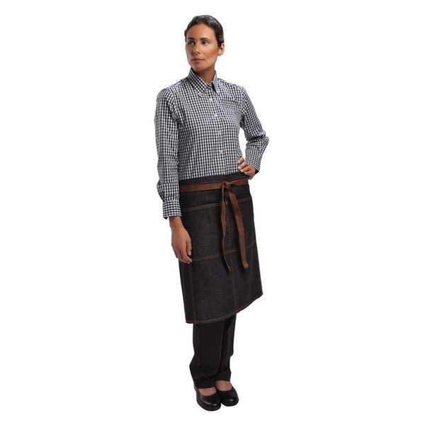Chef Works Urban Memphis standaard sloof zwart | 100% Katoen | 609(l)x812(b)mm