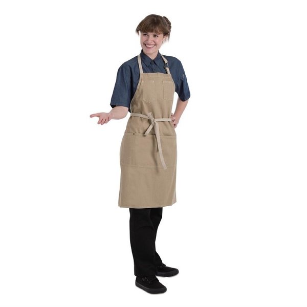 Chef Works Austin Denim kort schort naturel | 100% Denim katoen | 762(l)x863(b)mm