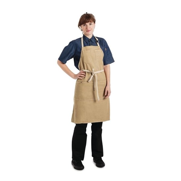 Chef Works Austin Denim kort schort naturel | 100% Denim katoen | 762(l)x863(b)mm