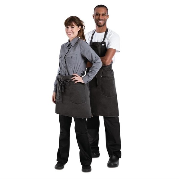 Chef Works Urban Dorset kort schort donkergrijs | 100% Katoen | 863(l)x762(b)mm