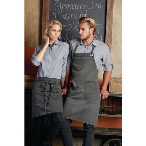 Chef Works Urban Dorset kort schort donkergrijs | 100% Katoen | 863(l)x762(b)mm