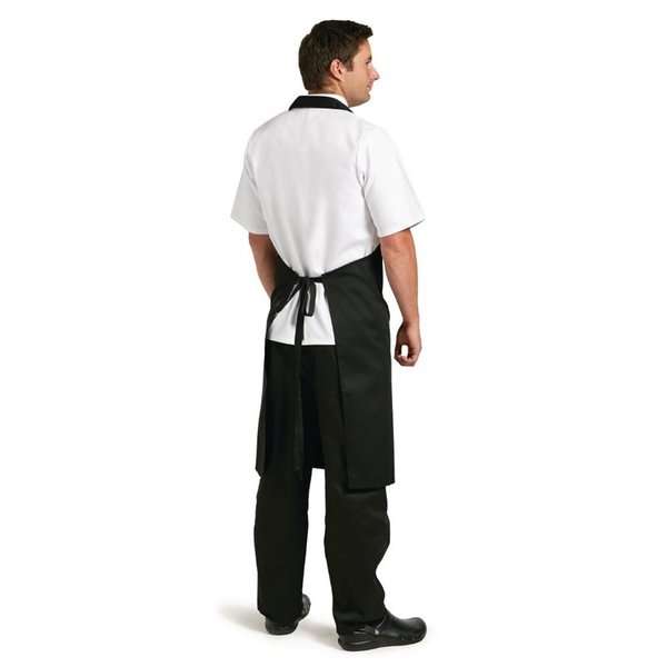 Whites halterschort polyester-katoen zwart | Polyester/Katoen | 900(l)x1040(b)mm