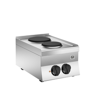 Gastro-Inox 650 HP kooktoestel met 2 gietijzeren kookplaten 40cm | 4,1 kW/h | 400x650x295(h)mm