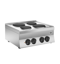 Gastro-Inox 650 HP kooktoestel met 4 gietijzeren kookplaten 70 cm | 8,2 kW/h | 700x650x295(h)mm