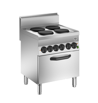 Gastro-Inox 650 HP kooktoestel met 4 kookplaten | Met elektrische oven 70cm - 1/1 GN | 12,4 kW/h | 700x650x870(h)mm Gastro-Inox 650 HP kooktoestel met 4 kookplaten | Met elektrische oven 70cm - 1/1 GN | 12,4 kW/h | 700x650x870(h)mm