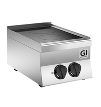 Gastro-Inox 650 HP Keramische Kookplaat | 2 Kookzones 400mm | 5kW | 400x650x295(h)mm