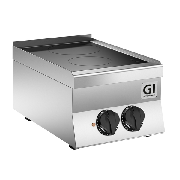 650 HP Keramische Kookplaat | 2 Kookzones 400mm | 5kW | 400x650x295(h)mm