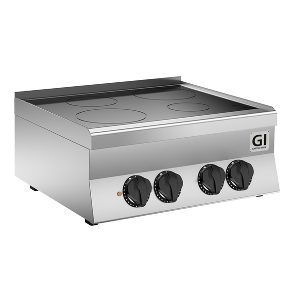 650 HP Keramische Kookplaat | 4 Kookzones 700mm | 8.6kW | 700x650x295(h)mm