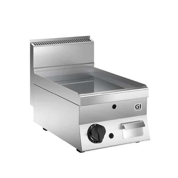650 HP RVS Gas Bakplaat | Glad Geslepen Speciaal Stalen Plaat 400mm | 5kW | 400x650x295(h)mm