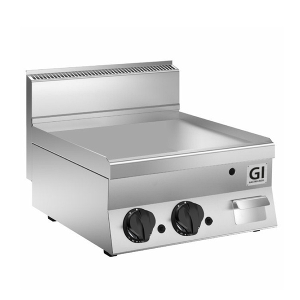 650 HP gas bakplaat met gladde speciaal stalen plaat 80cm | 12,5 kW/h | 800x650x295(h)mm